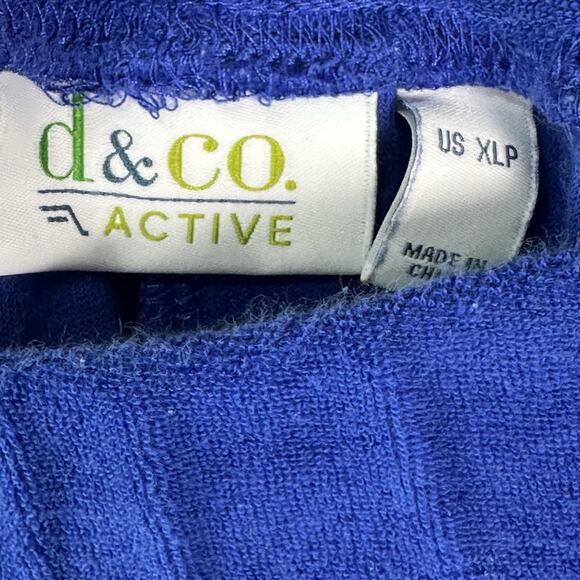 D&C Active HSN TERRY CLOTH PULL ON POCKET SHORTS XL 12” Inseam Stretchy Blue - Picture 5 of 7